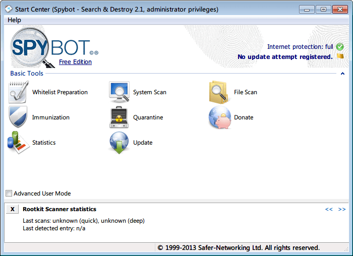 Spybot - Search & Destroy 2 官方版