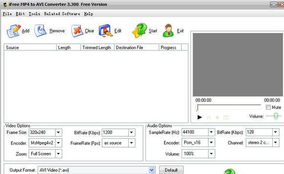 iFree MP4 to AVI Converter 官方版