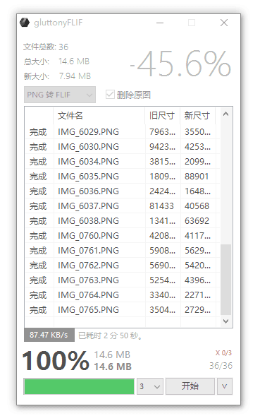 gluttonyFLIF （FLIF无损转换工具） 单文件版